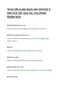 TEXAS FIRE ALARM RULES AND STATUTES 12&NewLine;PRACTICE TEST 2026 FULL SOLUTIONS&NewLine;REVIEW PACK&NewLine;