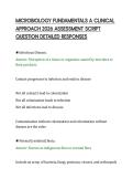 MICROBIOLOGY FUNDAMENTALS A CLINICAL&NewLine;APPROACH 2026 ASSESSMENT SCRIPT&NewLine;QUESTION DETAILED RESPONSES