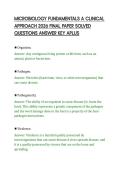 MICROBIOLOGY FUNDAMENTALS A CLINICAL&NewLine;APPROACH 2026 FINAL PAPER SOLVED&NewLine;QUESTIONS ANSWER KEY APLUS&NewLine;