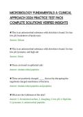 MICROBIOLOGY FUNDAMENTALS A CLINICAL&NewLine;APPROACH 2026 PRACTICE TEST PACK&NewLine;COMPLETE SOLUTIONS VERIFIED INSIGHTS&NewLine;