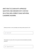ARRT practice exam WITH APPROVED QUESTIONS AND ANSWERS WITH VERIFIED SOLUTION 100&percnt; CORRECT EXAM WITH REAL ELABORATE ANSWERS