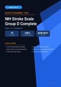 NIH Stroke Scale Group D Complete Patient 1-6 Certification Exam Actual Exam 2026&sol;2027 &ndash; Complete Exam-Style Questions &vert; 100&percnt; Verified &ndash; Pass Guaranteed &ndash; A&plus; Graded