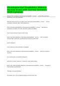Developmental Disabilities Midterm Review Exam with Correct Answers 2026 Updated&period;&NewLine;&NewLine;