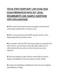 TEXAS STATE MORTUARY LAW EXAM 2026&NewLine;EXAM PREPARATION PACK KEY LEGAL&NewLine;REQUIREMENTS AND SAMPLE QUESTIONS&NewLine;WITH EXPLANATIONS&NewLine;