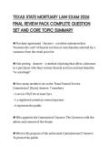 TEXAS STATE MORTUARY LAW EXAM 2026&NewLine;FINAL REVIEW PACK COMPLETE QUESTION&NewLine;SET AND CORE TOPIC SUMMARY