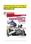 Prehospital Emergency Care 12th Edition Test Bank&colon; Mistovich&comma; Karren&comma; Hafen 