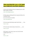 TEXAS WASTEWATER CLASS A TEST BANK&NewLine;2026 COMPLETE SOLUTIONS GRADED A&plus;
