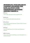 MICROBIOLOGY WITH DISEASES BY&NewLine;TAXONOMY 6TH EDITION TEST&NewLine;BANK 2026 STUDY GUIDE&NewLine;COMPREHENSIVE QUESTIONS&NewLine;ANSWERS VERIFIED A&plus;&NewLine;