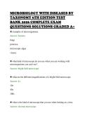 MICROBIOLOGY WITH DISEASES BY&NewLine;TAXONOMY 6TH EDITION TEST&NewLine;BANK 2026 COMPLETE EXAM&NewLine;QUESTIONS SOLUTIONS GRADED A&plus;
