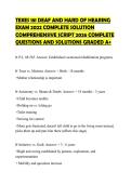 TEXES 181 DEAF AND HARD OF HEARING&NewLine;EXAM 2022 COMPLETE SOLUTION&NewLine;COMPREHENSIVE SCRIPT 2026 COMPLETE&NewLine;QUESTIONS AND SOLUTIONS GRADED A&plus;&NewLine;