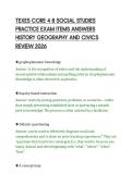 TEXES CORE 4 8 SOCIAL STUDIES&NewLine;PRACTICE EXAM ITEMS ANSWERS&NewLine;HISTORY GEOGRAPHY AND CIVICS&NewLine;REVIEW 2026&NewLine;