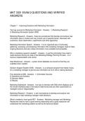 MKT 3301 EXAM 2 QUESTIONS AND VERIFIED ANSWERS