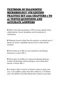 TEXTBOOK OF DIAGNOSTIC&NewLine;MICROBIOLOGY 7TH EDITION&NewLine;PRACTICE SET 2026 CHAPTERS 1 TO&NewLine;41 TESTED QUESTIONS AND&NewLine;ACCURATE ANSWERS&NewLine;