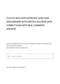cus3701 MCQ WITH APPROVED QUESTIONS AND ANSWERS WITH VERIFIED SOLUTION 100&percnt; CORRECT EXAM WITH REAL ELABORATE ANSWERS