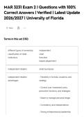 MAR 3231 Exam 2 &vert; Questions with 100&percnt;&NewLine;Correct Answers &vert; Verified &vert; Latest Update&NewLine;2026&sol;2027 &vert; University of Florida