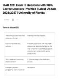 MAR 3231 Exam 1 &vert; Questions with 100&percnt;&NewLine;Correct Answers &vert; Verified &vert; Latest Update&NewLine;2026&sol;2027 &vert; University of Florida