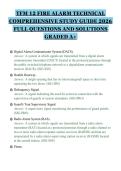 TFM 12 FIRE ALARM TECHNICAL&NewLine;COMPREHENSIVE STUDY GUIDE 2026&NewLine;FULL QUESTIONS AND SOLUTIONS&NewLine;GRADED A&plus;&NewLine;