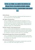 TFM 12 FIRE ALARM TECHNICAL&NewLine;PRACTICE EXAMINATION 2026&NewLine;QUESTIONS WITH ANSWERS GRADED&NewLine;A&plus;&NewLine;