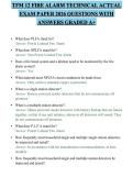 TFM 12 FIRE ALARM TECHNICAL ACTUAL&NewLine;EXAM PAPER 2026 QUESTIONS WITH&NewLine;ANSWERS GRADED A&plus;