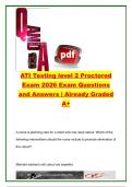 ATI Testing Level 2 Proctored Exam 2026 &vert; 100 NCLEX-Style Practice Questions and Rationales &vert; Adult Health&comma; Pediatrics&comma; Pharmacology & Mental Health Nursing