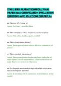 TFM 12 FIRE ALARM TECHNICAL FINAL&NewLine;PAPER 2026 CERTIFICATION EVALUATION&NewLine;QUESTIONS AND SOLUTIONS GRADED A&plus;