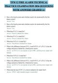 TFM 12 FIRE ALARM TECHNICAL&NewLine;PRACTICE EXAMINATION 2026 QUESTIONS&NewLine;WITH ANSWERS GRADED A&plus;