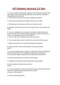 ATI Pediatric Nursing 3&period;0 Test Question and Answers &lpar;A&plus; GRADED 100&percnt; VERIFIED&rpar; 2026&sol;2027