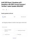 MAR 3231 Exam 1 Goodman pt3 &vert;&NewLine;Questions with 100&percnt; Correct Answers &vert;&NewLine;Verified &vert; Latest Update 2026&sol;2027