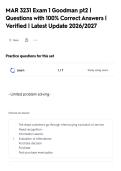 MAR 3231 Exam 1 Goodman pt2 &vert;&NewLine;Questions with 100&percnt; Correct Answers &vert;&NewLine;Verified &vert; Latest Update 2026&sol;2027