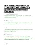 MICROSOFT ACCESS BUNDLED&NewLine;EXAM SCRIPT 2026 TEST PAPER&NewLine;QUESTIONS AND SOLUTIONS&NewLine;GRADED A&plus;&NewLine;