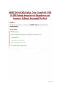 NURS 5434 CAD&sol;Lipids Quiz &lpar;Family III&comma; FNP 3&rpar; UTA Latest Assessment -Questions and Answers Solved&vert; Accurate&vert; Verified