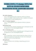 TFM03 &lpar;NFPA 17A & NFPA 96&rpar;&NewLine;ACTUAL EXAM PAPER 2026&NewLine;QUESTIONS WITH ANSWERS GRADED&NewLine;A&plus;&NewLine;