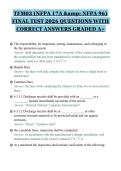 TFM03 &lpar;NFPA 17A & NFPA 96&rpar;&NewLine;FINAL TEST 2026 QUESTIONS WITH&NewLine;CORRECT ANSWERS GRADED A&plus;