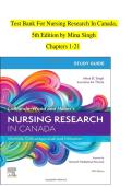 Test Bank for Nursing Research in Canada&comma; 5th Edition by Mina Singh&comma; Cherylyn Cameron&comma; Geri LoBiondo-Wood&comma; and Judith Haber&period;