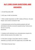 ALF CORE EXAM Latest 2026 Actual Questions & Verified Answers &lpar;2026 &sol; 2027&rpar; A&plus; Grade 100&percnt; Guarantee Verified by Experts