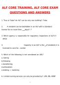 ALF Core Training&comma; ALF CORE EXAM Latest 2026 Actual Questions & Verified Answers &lpar;2026 &sol; 2027&rpar; A&plus; Grade 100&percnt; Guarantee Verified by Experts