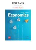 Economics&comma; 12th Edition &mdash;  by David  Colander  &mdash; Complete Test Bank &lpar;Ch&period; 1-38&rpar;