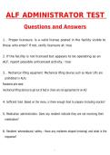 ALF Administrator Questions Test Latest 2026 Actual Questions & Verified Answers &lpar;2026 &sol; 2027&rpar; A&plus; Grade 100&percnt; Guarantee Verified by Experts
