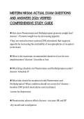 MIDTERM NR566 ACTUAL EXAM QUESTIONS&NewLine;AND ANSWERS 2026 VERIFIED&NewLine;COMPREHENSIVE STUDY GUIDE