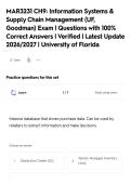 MAR3231 CH9&colon; Information Systems &&NewLine;Supply Chain Management &lpar;UF&comma;&NewLine;Goodman&rpar; Exam &vert; Questions with 100&percnt;&NewLine;Correct Answers &vert; Verified &vert; Latest Update&NewLine;2026&sol;2027 &vert; University of Florida