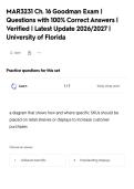 MAR3231 Ch&period; 16 Goodman Exam &vert;&NewLine;Questions with 100&percnt; Correct Answers &vert;&NewLine;Verified &vert; Latest Update 2026&sol;2027 &vert;&NewLine;University of Florida