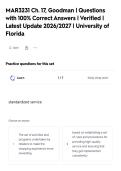 MAR3231 Ch&period; 17&comma; Goodman &vert; Questions&NewLine;with 100&percnt; Correct Answers &vert; Verified &vert;&NewLine;Latest Update 2026&sol;2027 &vert; University of&NewLine;Florida