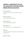 MIDWIFERY COMPREHENSIVE EXAM 2026&NewLine;FINAL PAPER REVIEW QUESTIONS ANSWERS&NewLine;BUNDLED PRACTICE COLLECTION