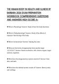 THE HUMAN BODY IN HEALTH AND ILLNESS BY&NewLine;BARBARA 2026 EXAM PREPARATION&NewLine;WORKBOOK COMPREHENSIVE QUESTIONS&NewLine;AND ANSWERS HIGH SCORE A&plus;