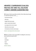 MIDWIFERY COMPREHENSIVE EXAM 2026&NewLine;PRACTICE TEST SHEET FULL SOLUTIONS&NewLine;CORRECT ANSWERS GUARANTEED PASS&NewLine;