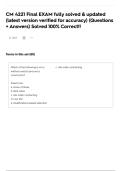 CM 4221 Final EXAM fully solved & updated &lpar;latest version verified for accuracy&rpar; &lpar;Questions &plus; Answers&rpar; Solved 100&percnt; Correct&excl;&excl;