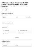 MDC Mods 1-6 Exam &vert; Questions with 100&percnt;&NewLine;Correct Answers &vert; Verified &vert; Latest Update&NewLine;2026&sol;2027