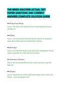 THE MINDS MACHINE ACTUAL TEST&NewLine;PAPER QUESTIONS AND CORRECT&NewLine;ANSWERS COMPLETE SOLUTION GUIDE&NewLine;