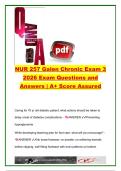 GALEN NUR 257 CHRONIC AGING EXAM COMPLETE PACKAGE DEAL