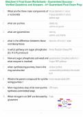 Biochem II Final Exam Worksheets - Guaranteed Success - Verified Questions and Answers - A&plus; Guaranteed Final Exam Prep